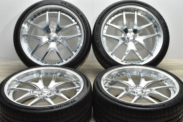 中古タイヤホイール 4本セット 22インチ 10J +24 11J +39 PCD 112 