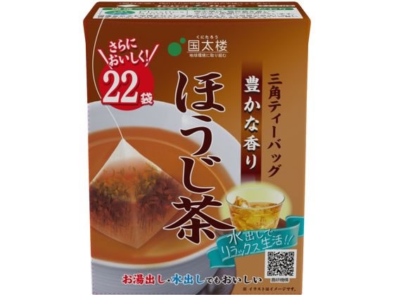 国太楼 豊かな香りほうじ茶 三角ティーバッグ 22P - ほうじ茶