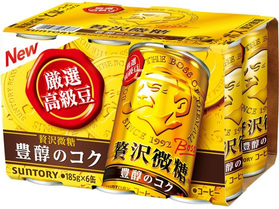 サントリー BOSS(ボス) 贅沢微糖 185g×6缶の通販はau PAY