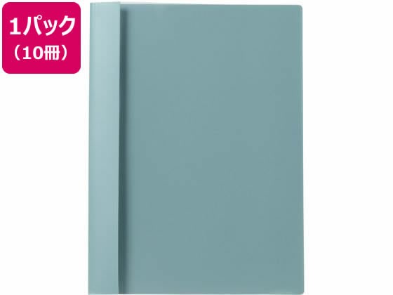 プラス A4タテ 2穴 120枚収容 グリーン 10冊