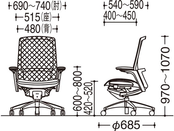 低価大得価 オカムラ/フィノラ PAY マーケット - ココデカウ au PAY マーケット店|商品ロットナンバー:431907882 ハイバック 座クッション アジャスト肘 ブラック C787BWの通販はau HOT格安