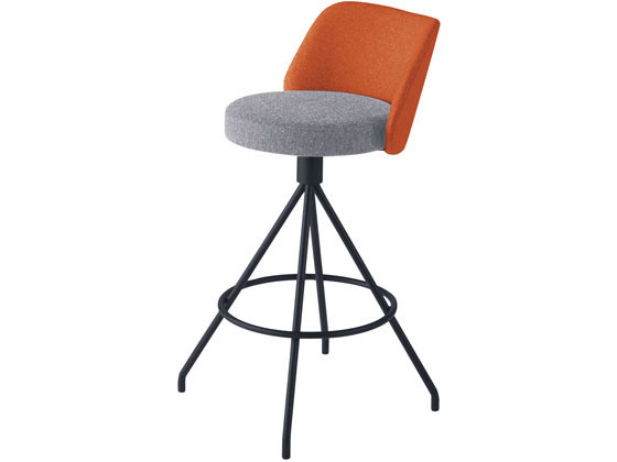 早割クーポン コクヨ コーデ ハイチェア ブラック固定脚 座ホワイトグレー 背ソフトテラコッタ 特売 Bayounyc Com