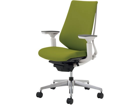再入荷国産 コクヨ/デュオラ PAY マーケット - ココデカウ au PAY マーケット店|商品ロットナンバー:478512718 クッション ハイ可動肘 アルミ脚 本体白 オリーブの通販はau 正規品低価