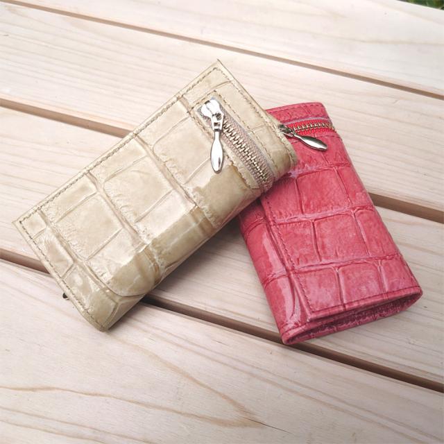 プレミア商品 日本製 本革 レザー キーケース レディース クロコダイル型押し エナメル キーホルダー 小銭入 カード入 コインケース 財布 サイフ ギフ 人気トレンド Design Tours Com