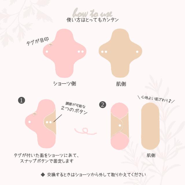 ルランルランの布ナプキン・使用方法