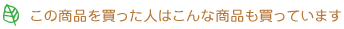 この商品を買った人はこんな商品も買っています