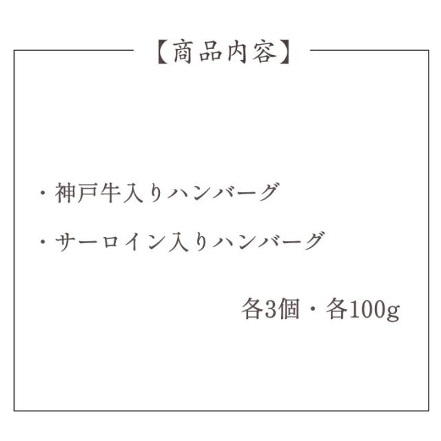 神戸牛入りハンバーグとサーロイン入りハンバーグ