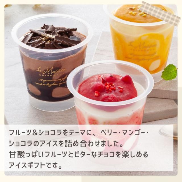 お歳暮ギフト ラ メゾン白金 フルーツ ショコラアイス【O】 お歳暮 ギフト 御歳暮 冬ギフト お祝い お礼 お返し 内祝い 帰省 お供え 贈答品 アイス スイ
