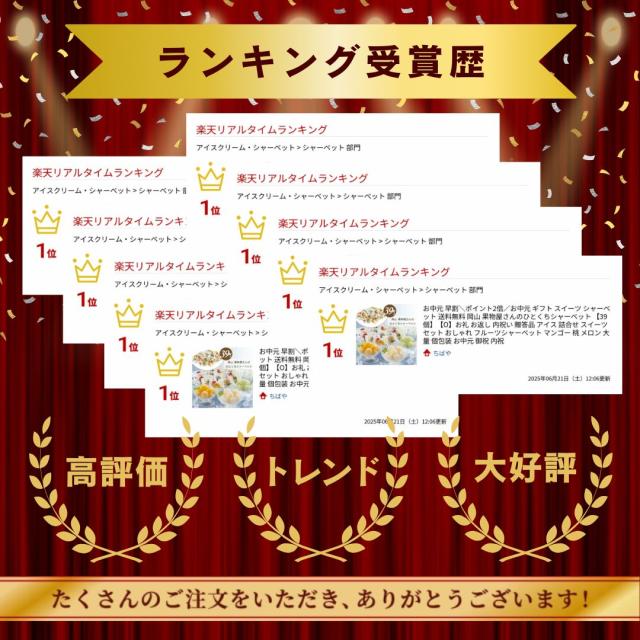 お中元 夏ギフト アイス アイスクリーム 岡山の果物専門店 吉英フルーツのフルーツシャーベットギフト。メロン・桃・マンゴー入りのお中元や贈り物に最適。