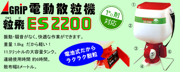 イセキアグリ 電動散粒機 ES2200 (容量11.5L)の通販はau PAY