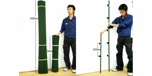 ロットナン☹ シンセイ PAY マーケット - ミナトワークス|商品ロットナンバー:340418314 園芸支柱 イボ付/内キャップ式 8Φ×1200mm×200本セットの通販はau もありませ
