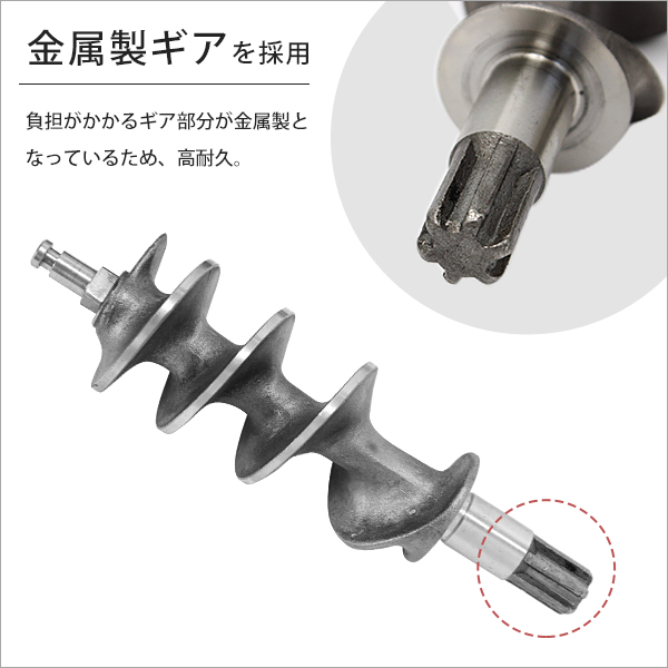 ミナト 業務用ステンレス製 電動ミンサー PMM-12F (100V/2種