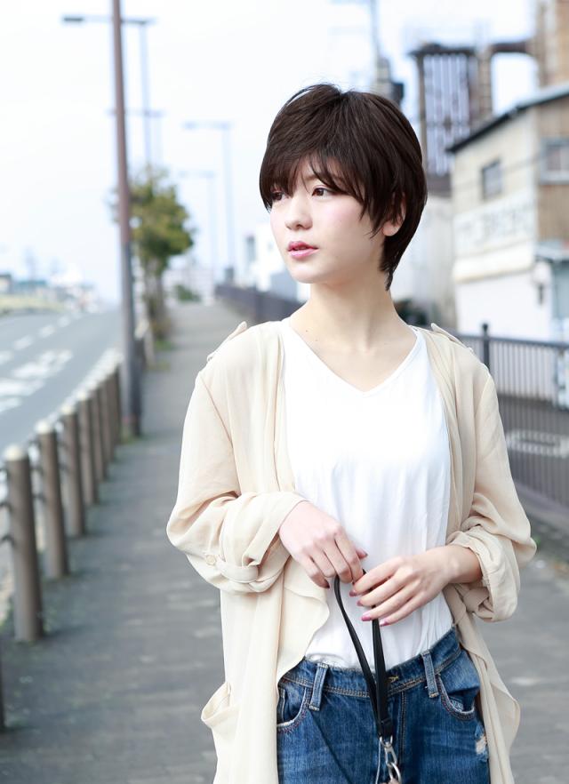 帽子ウィッグモデル着用