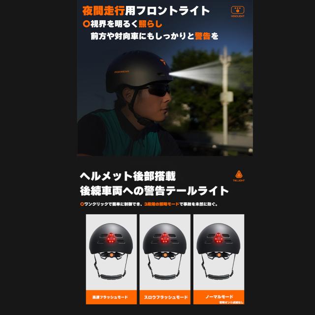 ドラレコ付 自転車 ヘルメット マットブラック 防水 ドライブ