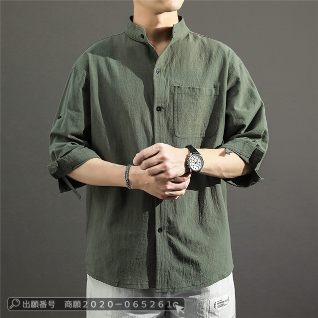 ニ*＝様 新品　リネンシャツ麻100% サイズXL s1170a.jpg