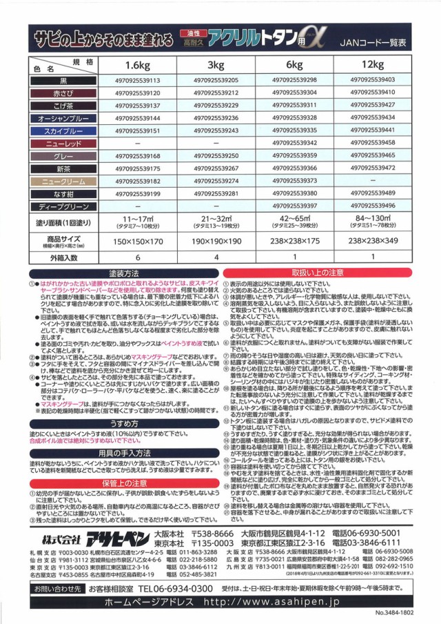 アクリル アサヒペン PAY マーケット - DIY FACTORY ONLINE SHOP｜商品ロットナンバー：346906769 油性高耐久アクリルトタン用α  なす紺 12kg サビうえ 高耐久 さび上の通販はau ≅についての - theboxingtribune.com