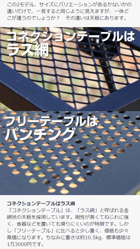 TENT FACTORY アウトドアテーブル スチールワークス フリー4セット M