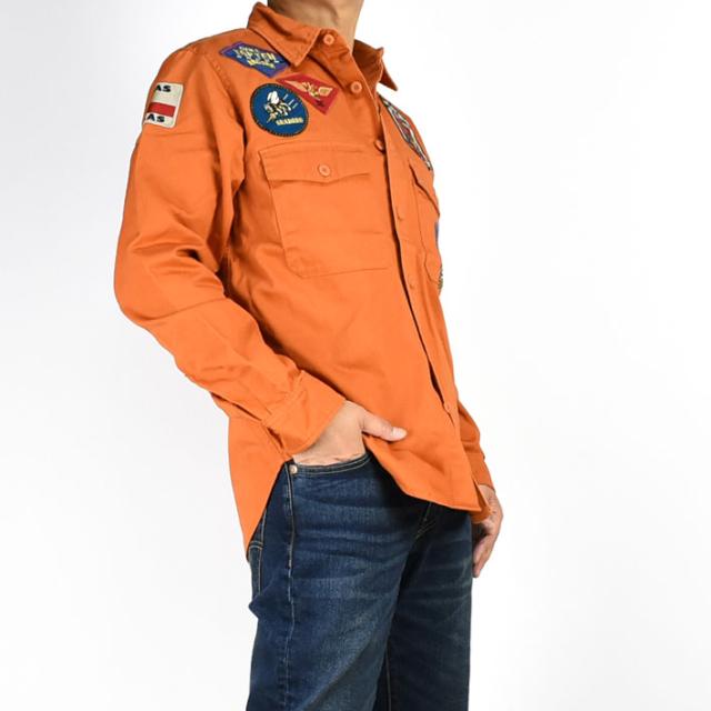 大流行中 Avirex アビレックス トップガン ミリタリーシャツ Top Gun Military Shirts 長袖シャツ メンズ 配送員設置送料無料 Olsonesq Com