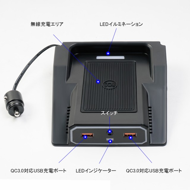 ▽ジムニー JB64W シエラ JB74 増設車載ワイヤレス充電器 QI充電+QC3.0急速充電 スマホ 充電器 無線充電器 車載QI 急速充電器  JIMNY JB64 異物検査機能 取付簡単の通販はau PAY マーケット - ＦＩＥＬＤ（フィールド） | au PAY マーケット－通販サイト