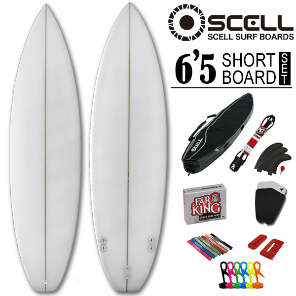 配送員設置送料無料 ショートボード 6 5 クリアセット サーフボード Scell サーフィン ビギナー 初心者7点set ステップアップモデル 安いそれに目立つ Startspeakingrussian Com