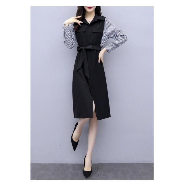 枚数限定 ワンピース レディース 40代 秋 シャツワンピース きれいめ ベルト付き ミディアム丈ワンピース 長袖 大きいサイズ ドッキングワンピ 通 人気トレンド Conetica Com Mx