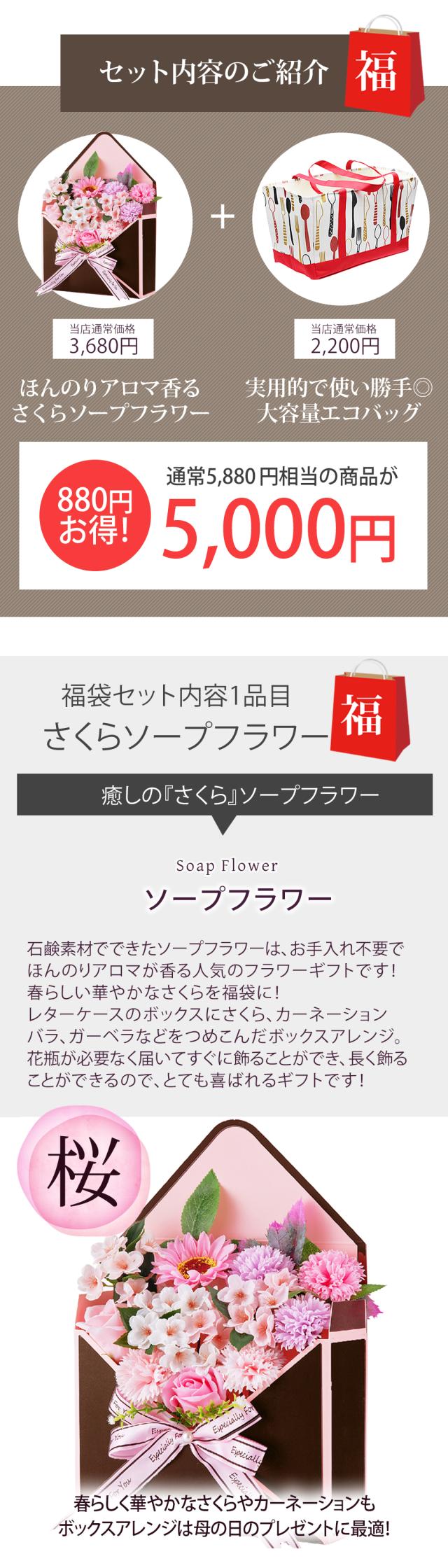 花封筒とエコカゴバッグの福袋