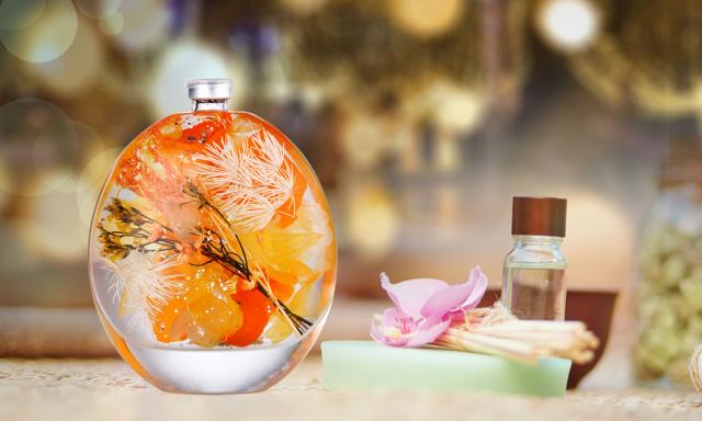 ハーバリウム オレンジ