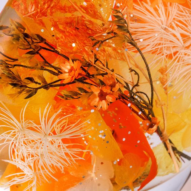 ハーバリウム　オレンジ