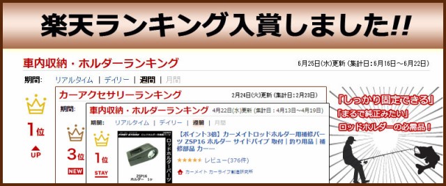 カーメイト ロッドホルダー用補修パーツ ZSP16 ホルダー サイドパイプ ...