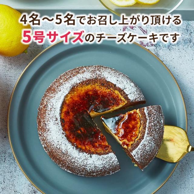 4名〜5名でお召し上がり頂ける5号サイズのチーズケーキです