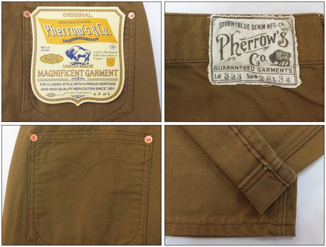 フェローズ Pherrow's 1930's ブラウンダック ワークパンツ 333WP
