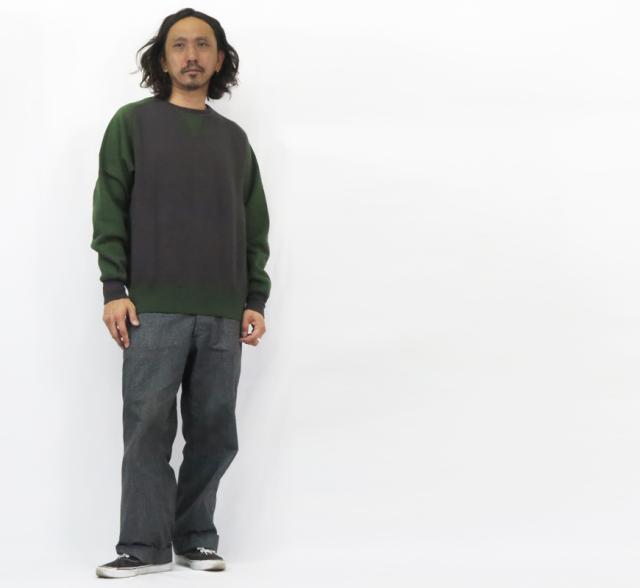 JELADO ジェラード フリーダムスリーブ 丸胴 クルーネックスウェット 2TONE AB11211