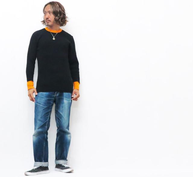 JELADO ジェラード メガサーマル クルーネック 長袖 2トーン AB12226