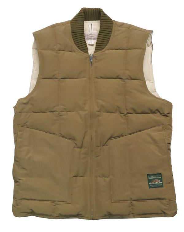 ALASKA SLEEPING BAG グースダウン バイキング ベスト SUGAR CANE AS15005