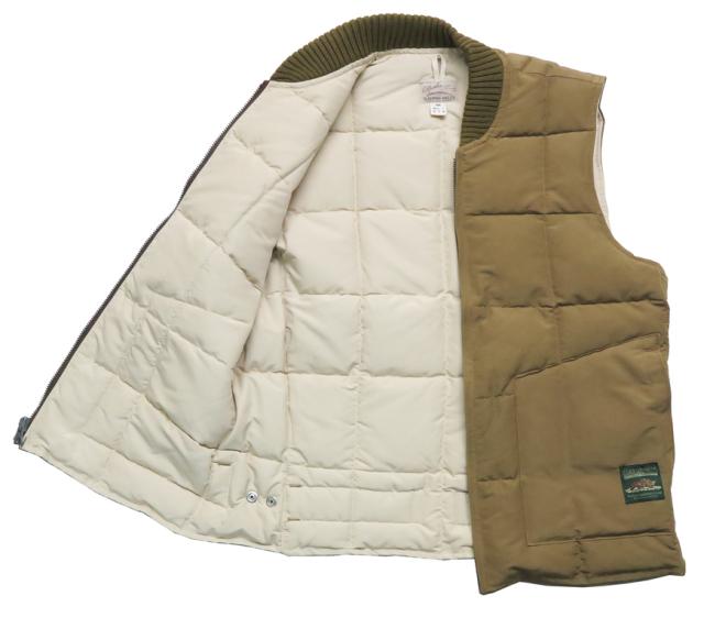 ALASKA SLEEPING BAG グースダウン バイキング ベスト SUGAR CANE AS15005