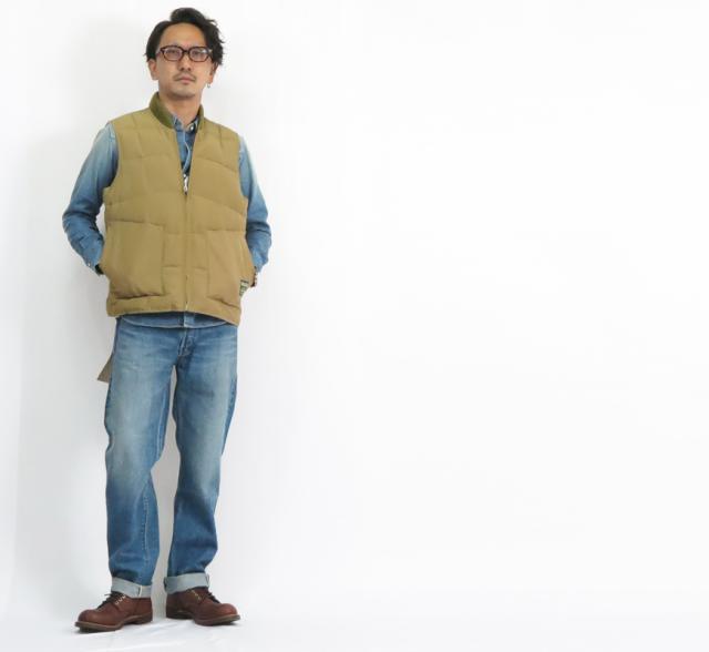 ALASKA SLEEPING BAG グースダウン バイキング ベスト SUGAR CANE AS15005