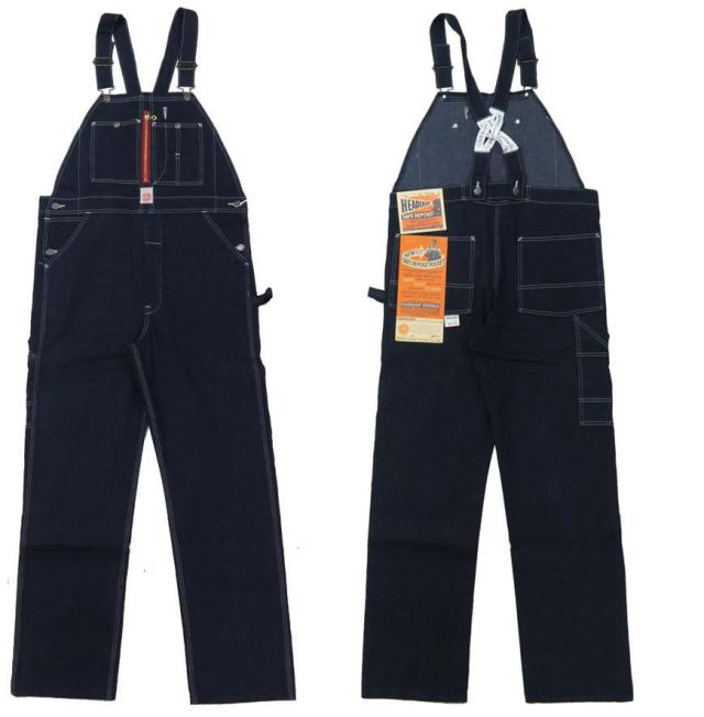 HEADLIGHT 11oz. BLUE DENIM LOW BACK OVERALLS HD42554