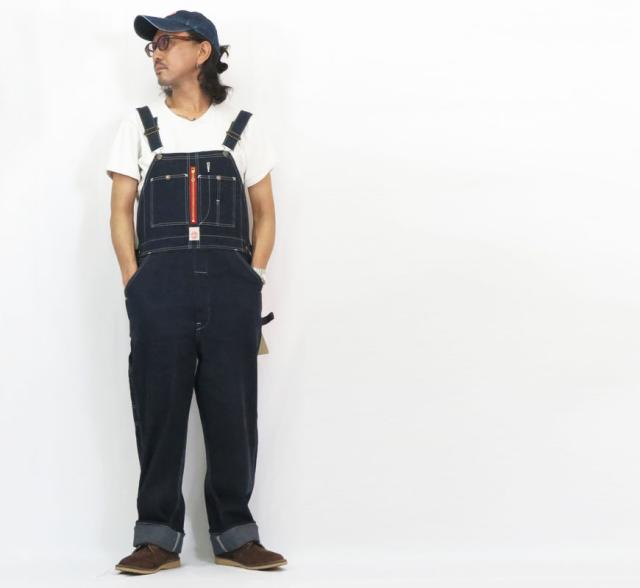 HEADLIGHT 11oz. BLUE DENIM LOW BACK OVERALLS HD42554