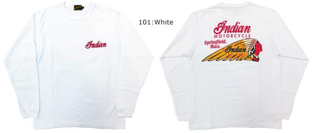 インディアンモーターサイクル Indian Motorcycle 長袖 プリント Ｔシャツ INDIAN HEAD IM68341