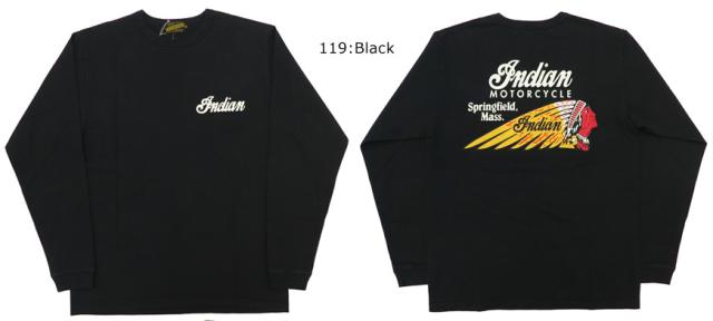 インディアンモーターサイクル Indian Motorcycle 長袖 プリント Ｔシャツ INDIAN HEAD IM68341