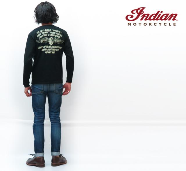 インディアンモーターサイクル Indian Motorcycle 長袖 プリント Ｔシャツ SCOUT & CHIEF IM68342
