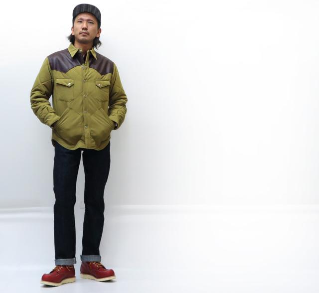 SUGAR CANE シュガーケーン レザーヨーク ウエスタン 中綿 シャツ