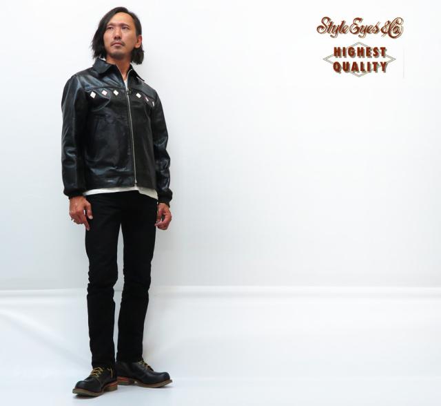 Style Eyes スタイルアイズ ダイヤモンドインレイ レザージャケット SE80547