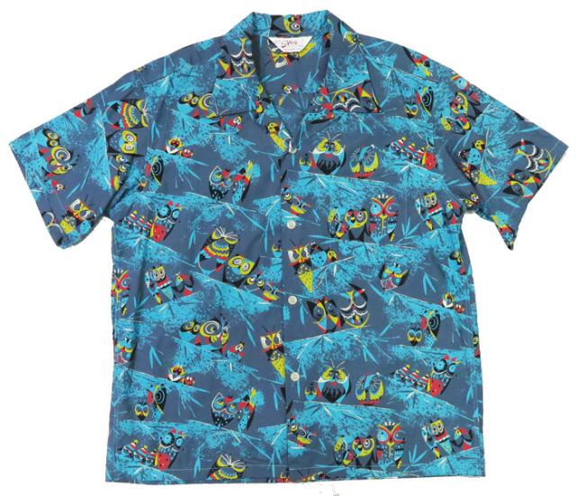 STAR OF HOLLYWOOD スターオブハリウッド 半袖 コットン オープンカラーシャツ OWL SH39494