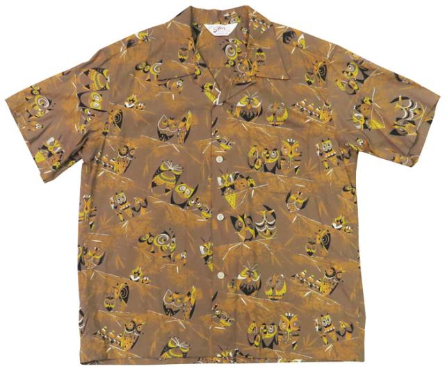 STAR OF HOLLYWOOD スターオブハリウッド 半袖 コットン オープンカラーシャツ OWL SH39494