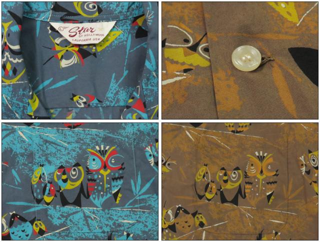 STAR OF HOLLYWOOD スターオブハリウッド 半袖 コットン オープンカラーシャツ OWL SH39494