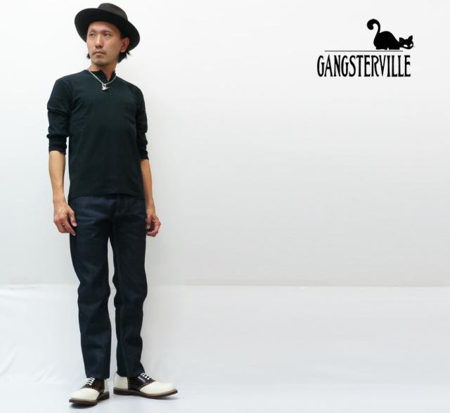 GANGSTERVILLE THUG DENIM SLIM IRON CROSS INDIGO