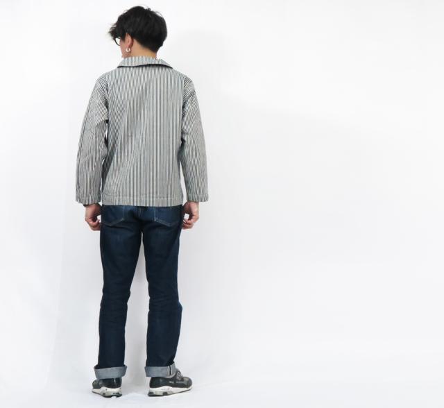 バズリクソンズ Buzz Ricksons ヒッコリーストライプ ユーティリティ ジャケット U.S.NAVY 大戦モデル カバーオール BR15303