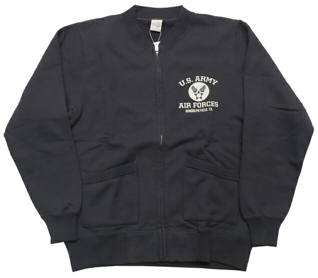 バズリクソンズ Buzz Ricksons セットイン ジップアップ スウェット トレーナー U.S.ARMY AIR FORCE BR65601