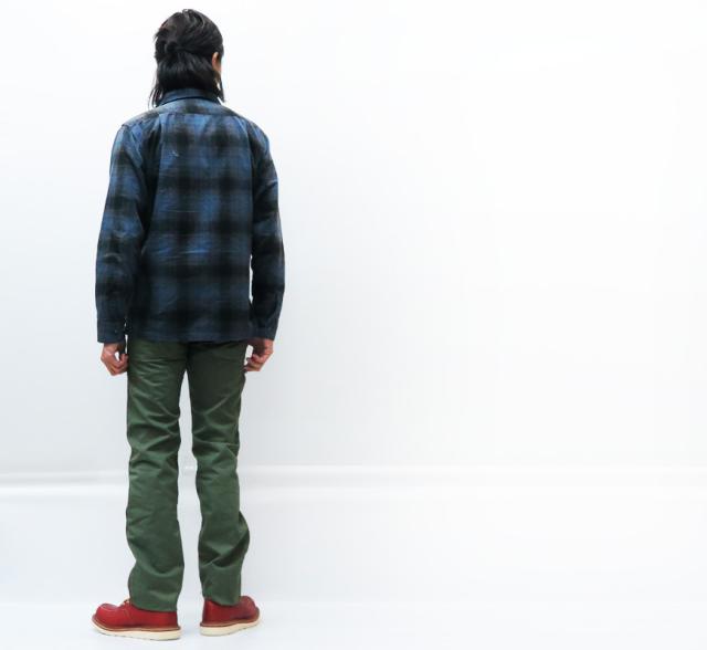 デラックスウェア DELUXEWARE ダブルニー トラウザーズ ワークパンツ 10.5oz インディゴ デニム チノ DX603B